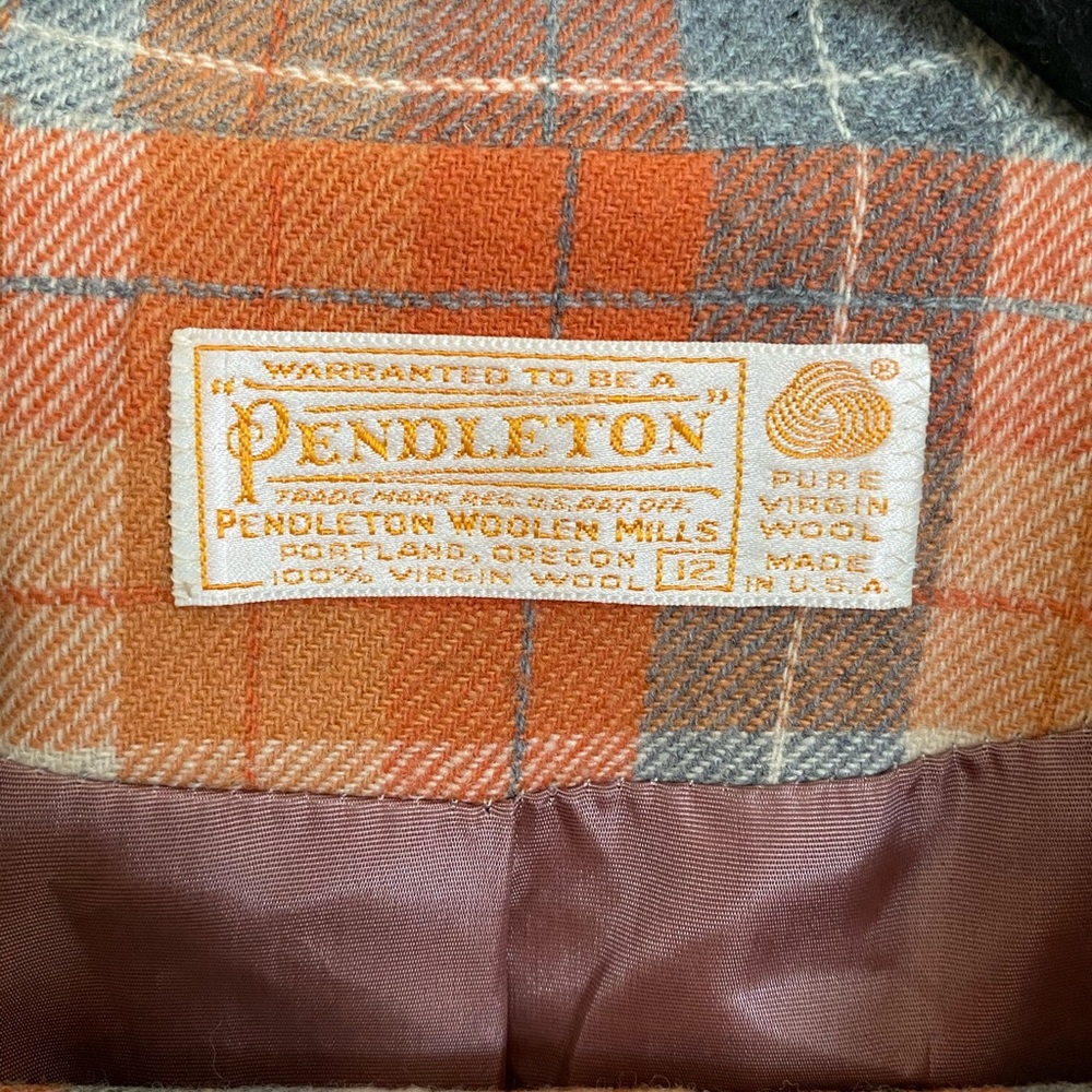 VINTAGE 70s PENDLETON WOOL WOMENS PLAID SUIT - Picture 5 of 16